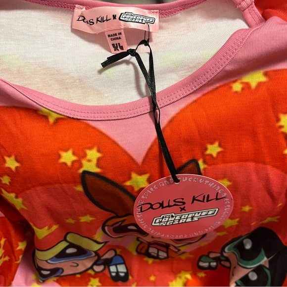 NWT - The Powerpuff Girls Girl Squad Long Sleeve Crop Top - XL - Picture 3 of 6